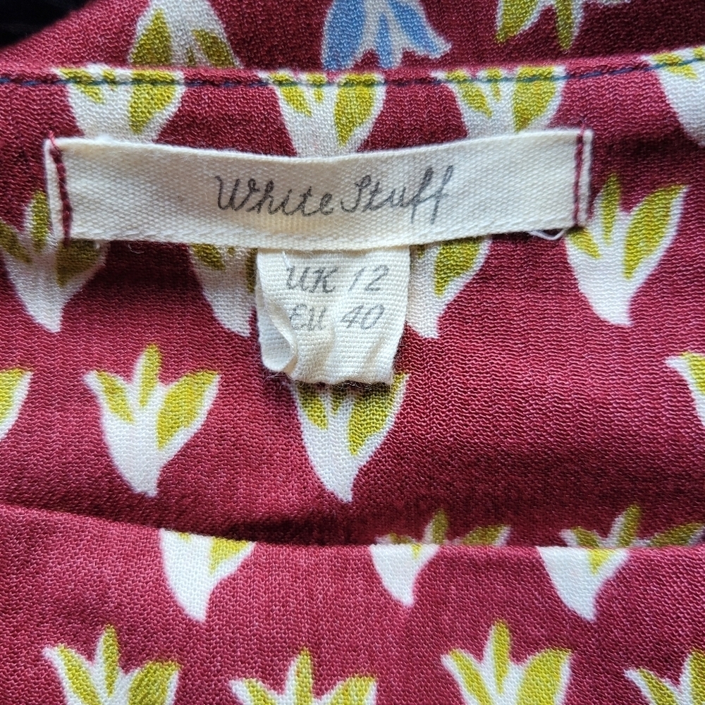 White Stuff Split Print Skirt, VGUC, Size 8 - Picture 7 of 9